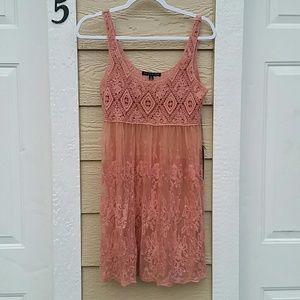 Pretty Pink Sheer Lace Cover-up